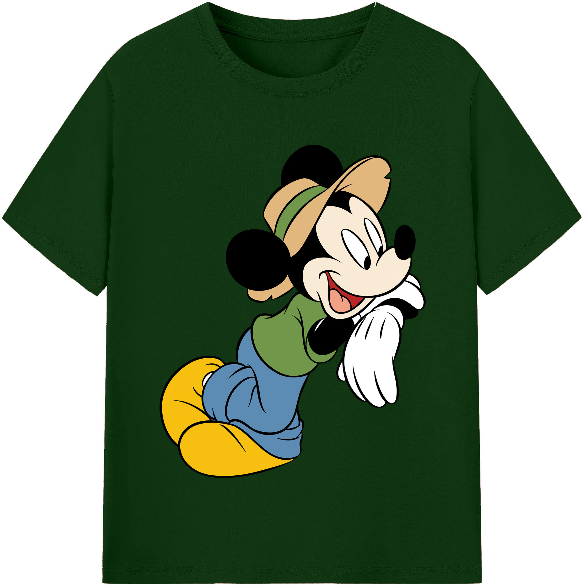 （画像用） ミッキーマウス Mickey Mouse 綿100％半袖Tシャツ（フロントプリント）